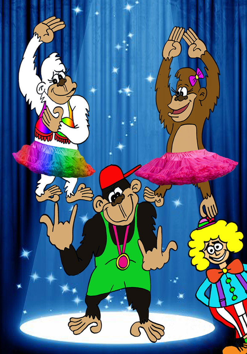 Gorillerle Dans Poster